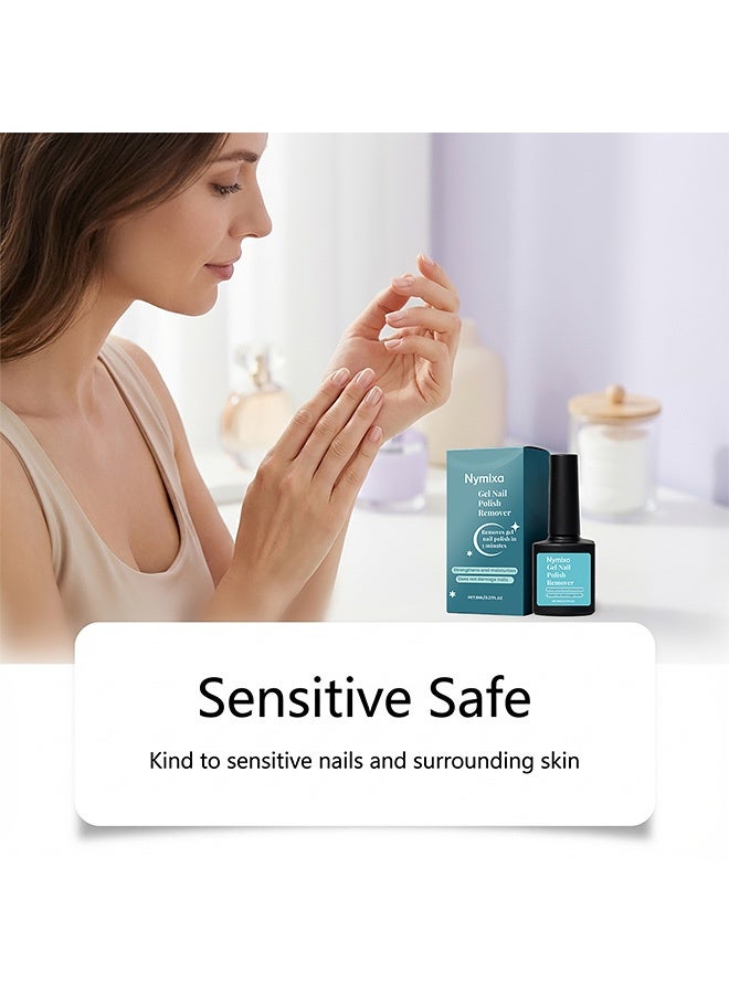Nymixa Gel nail polish remover. Gentle in removing nail polish glue without the need for additional tools. Easy to use 8ml - Image 2